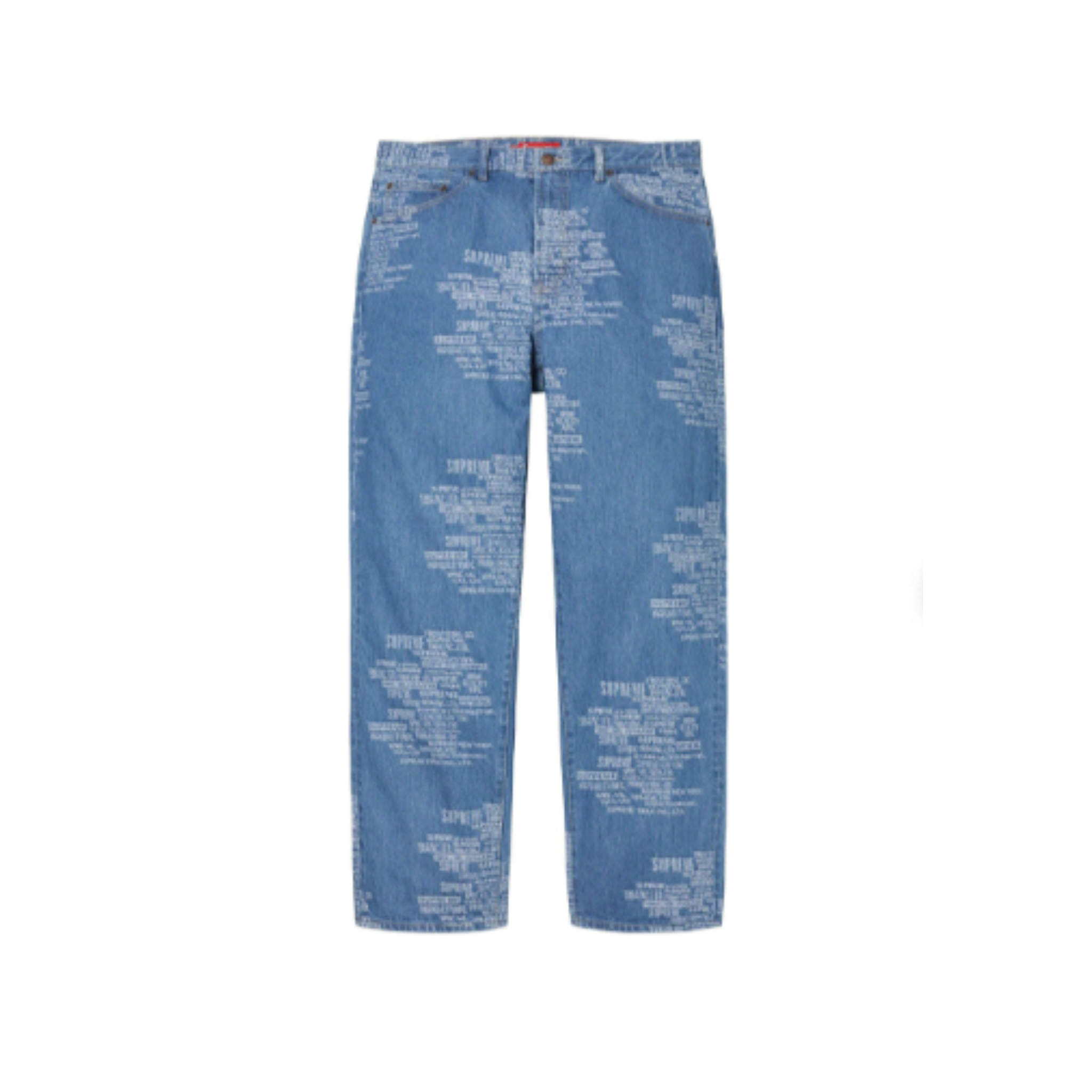 SUPREME Denim Jacquard Baggy Jean 'Washed Blue' – The Superior Shop