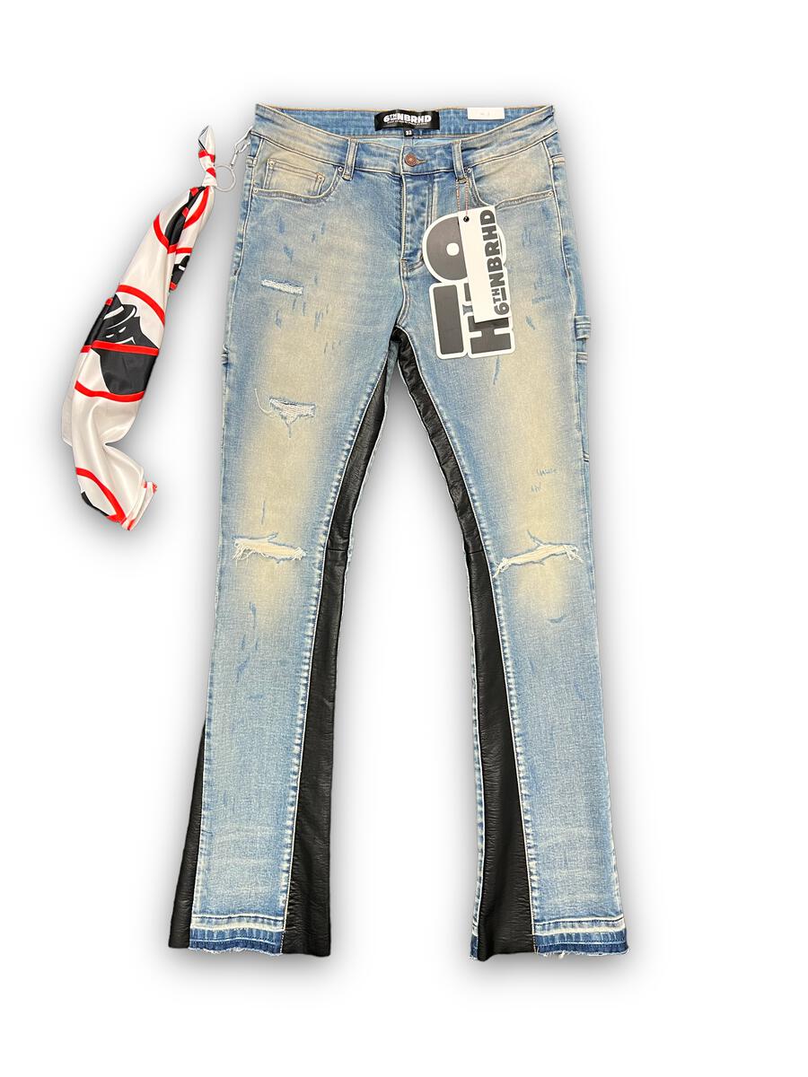 6TH NBRHD GRAVEYARD DENIM STACKED