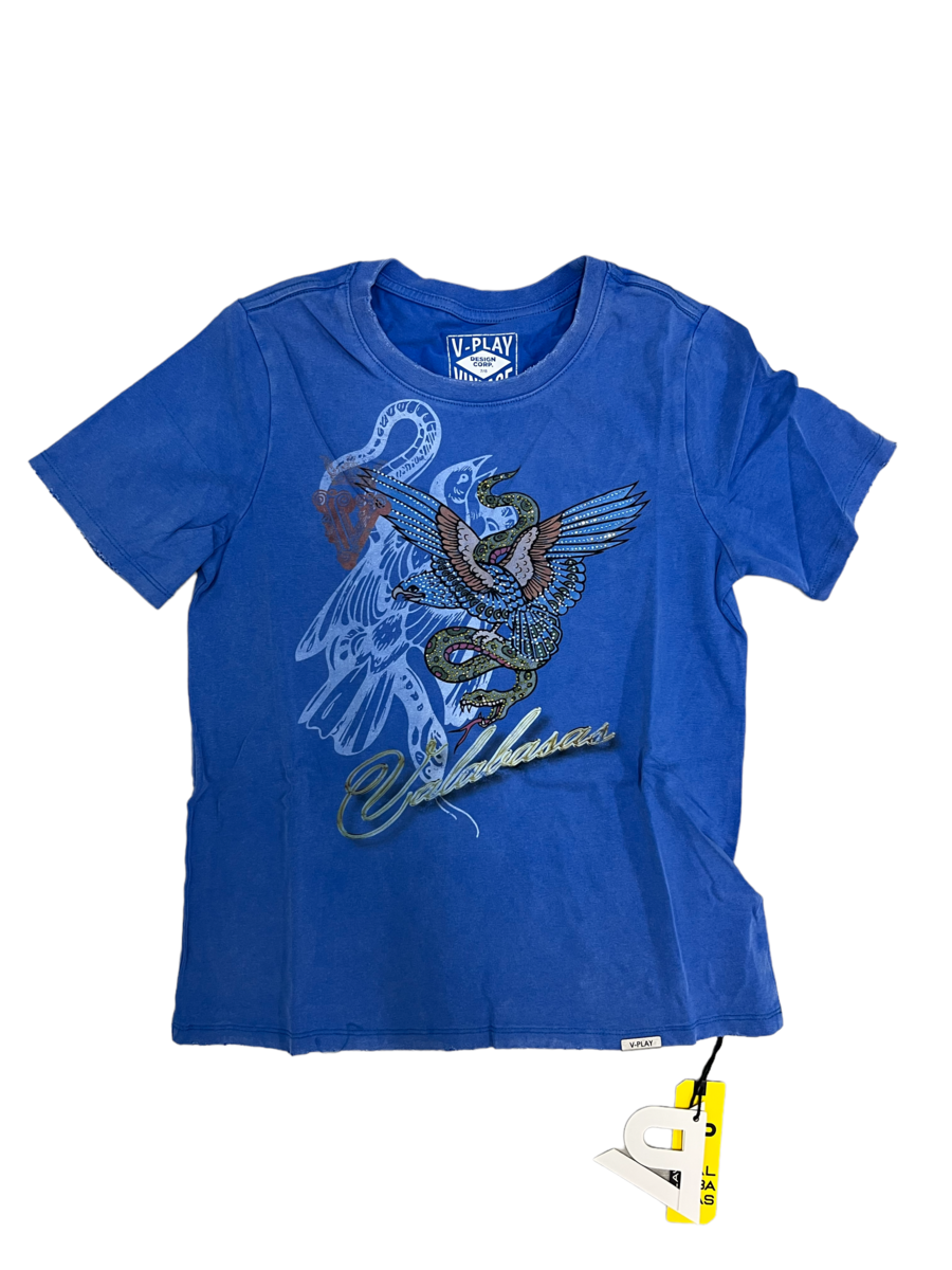 VPLAY TEE “UP ABOVE” VINTAGE BLUE