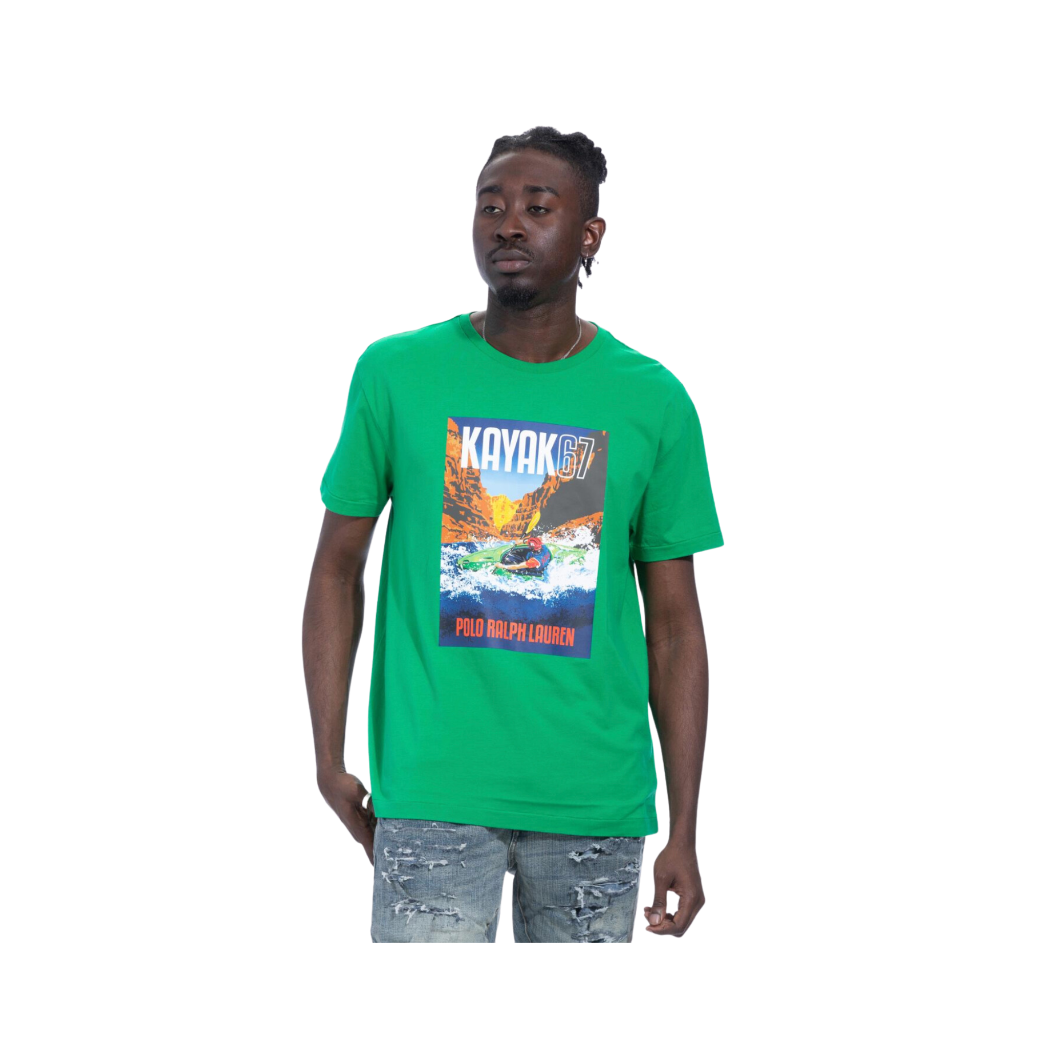 RALPH LAUREN Classic Fit Jersey Graphic TEE