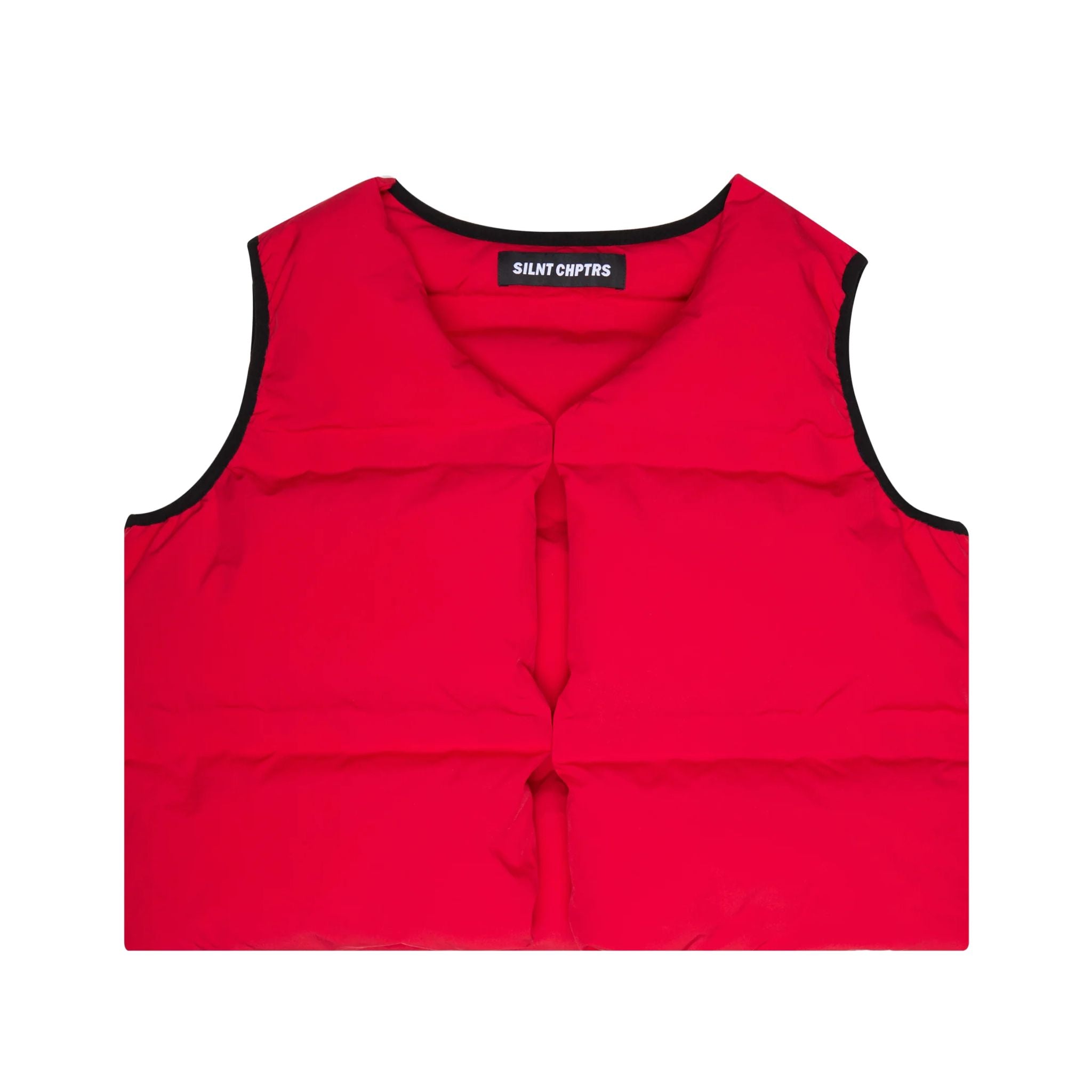 SILNT CHPTRS "Trophies" Red Cropped Puffer Vest