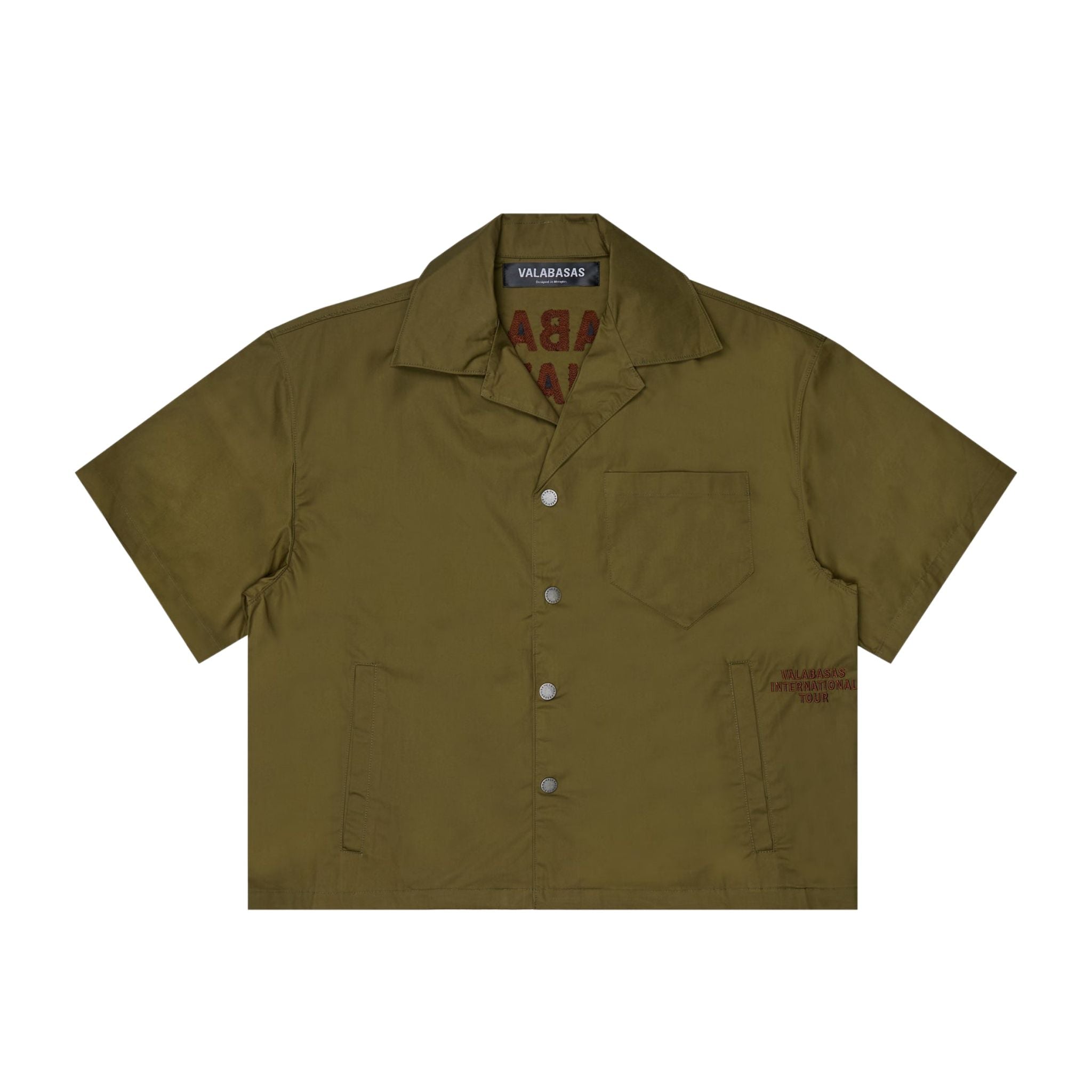 VALABASAS "TOUR" CROP BUTTON DOWN