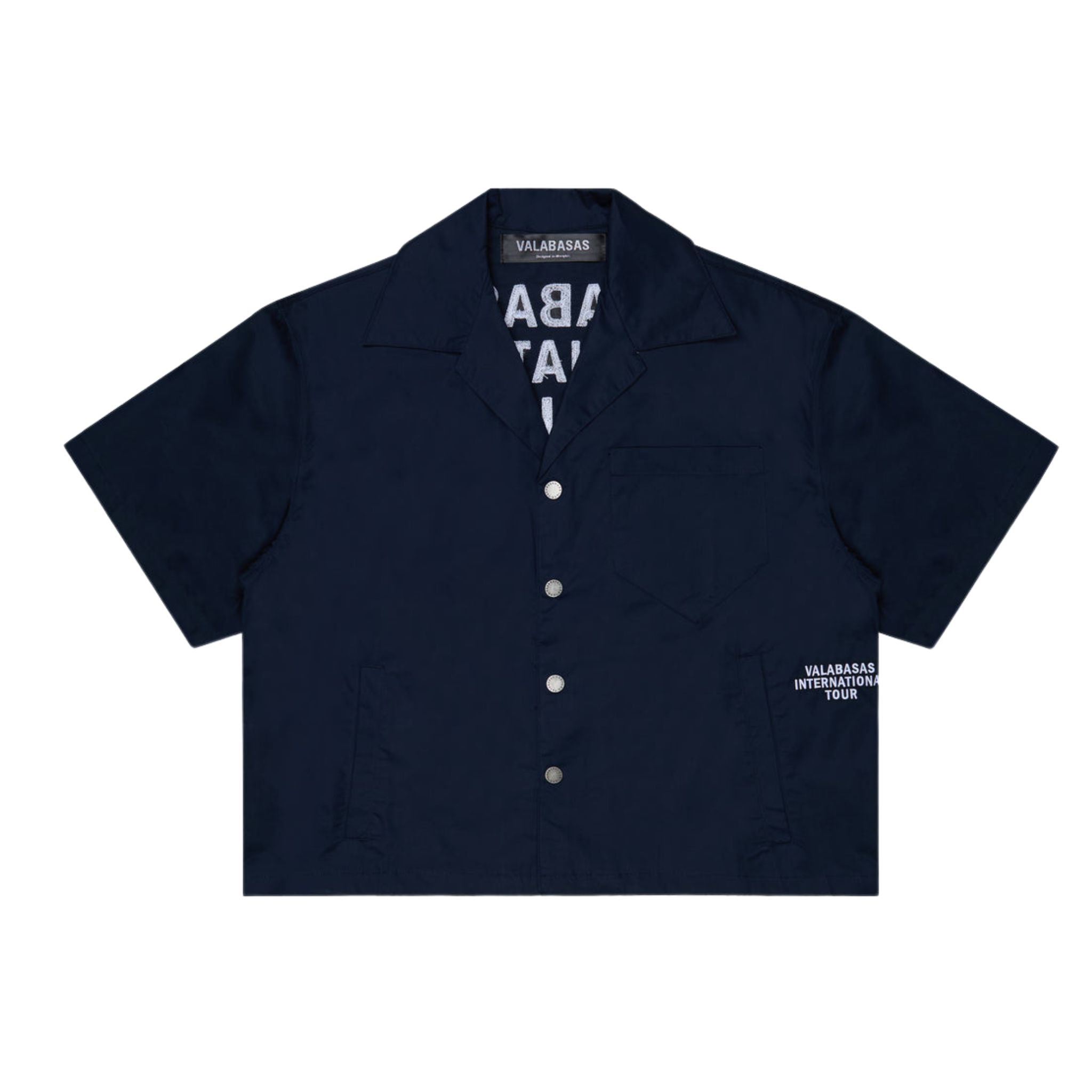 VALABASAS "TOUR" CROP BUTTON DOWN