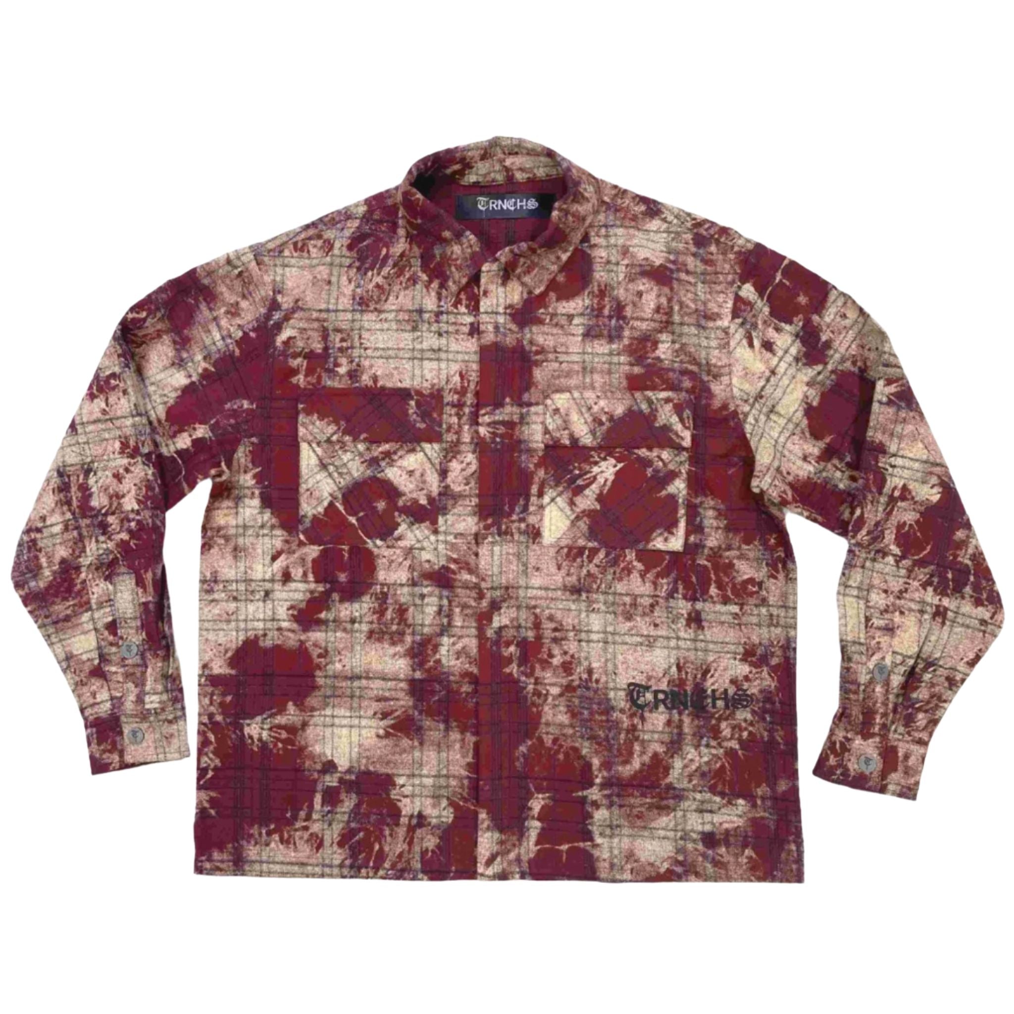 TRNCHS FATAH RED BUTTON UP