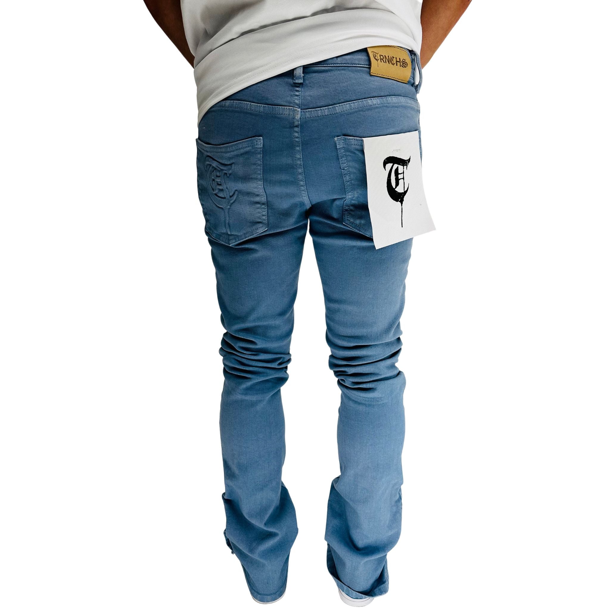 TRNCHS Button Fly Blue Jeans