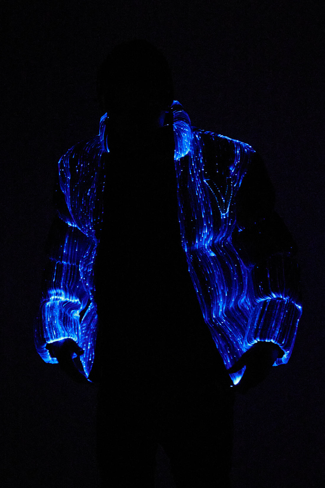 SPECTRA" BLACK LIGHT UP PUFFER JACKET