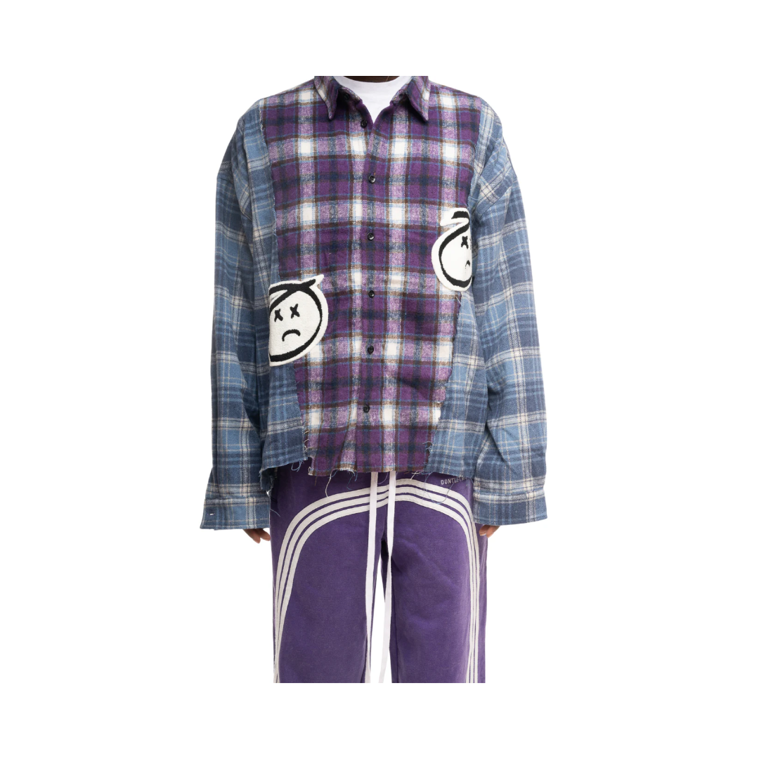 DON'T LET MOM FIND OUT CHENILLE BOY FLANNEL PURPLE