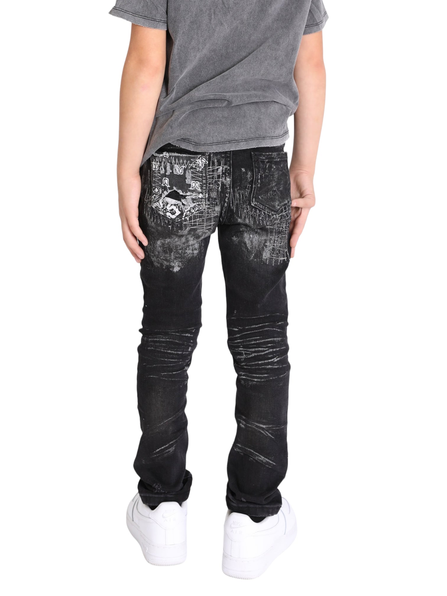 VPLAY KIDS JEANS “ONLY LOVE” BLACK WASHED