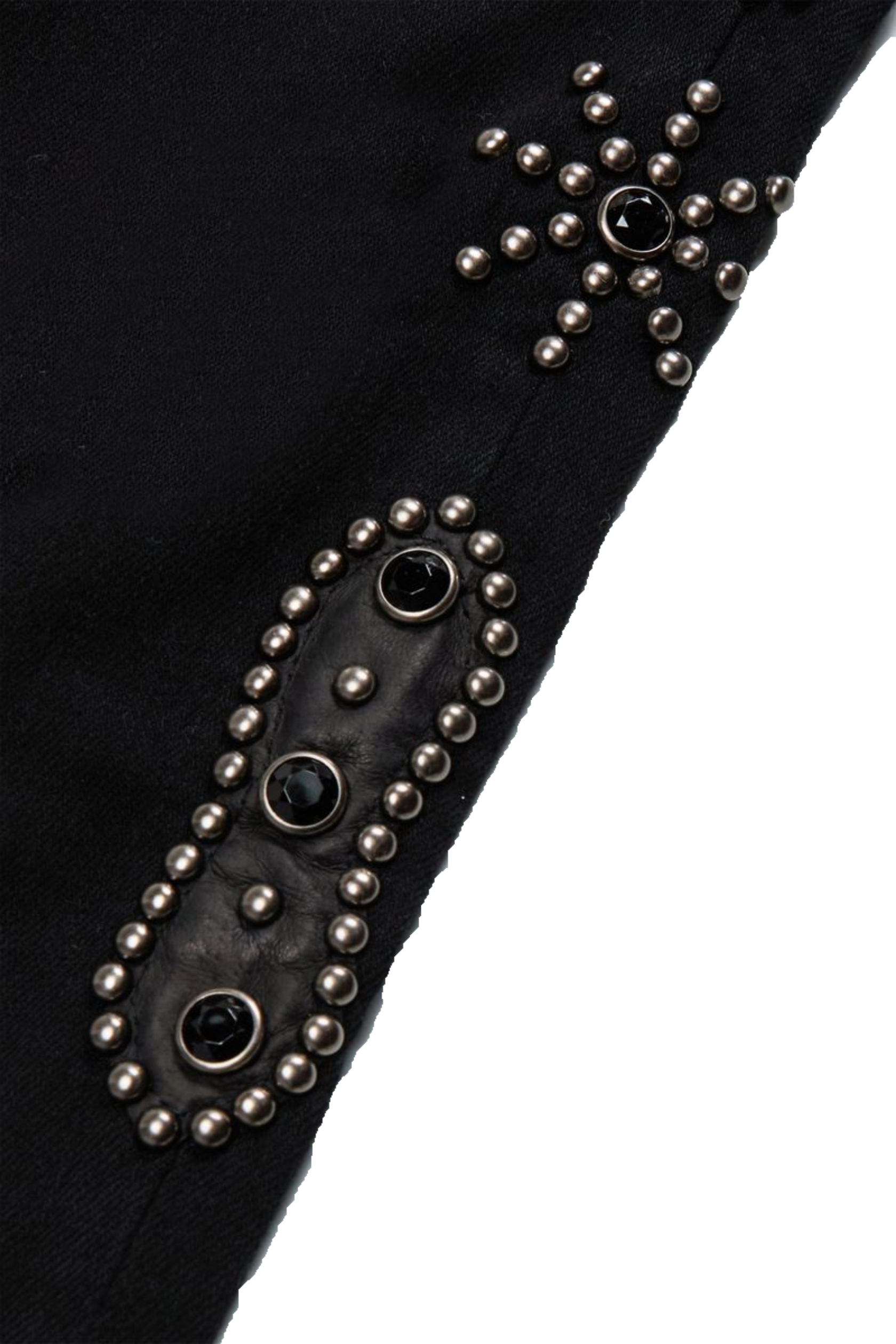 VALABASAS "BEADED" BLACK BAGGY DEMIN JEAN