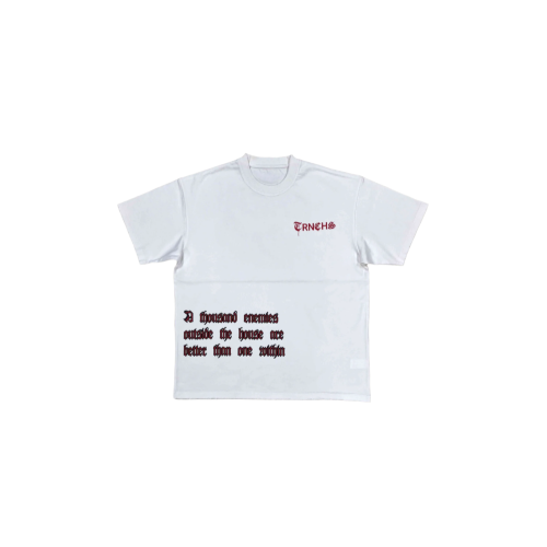 TRNCHS  "KNOW YOUR ENEMIES" White Tee