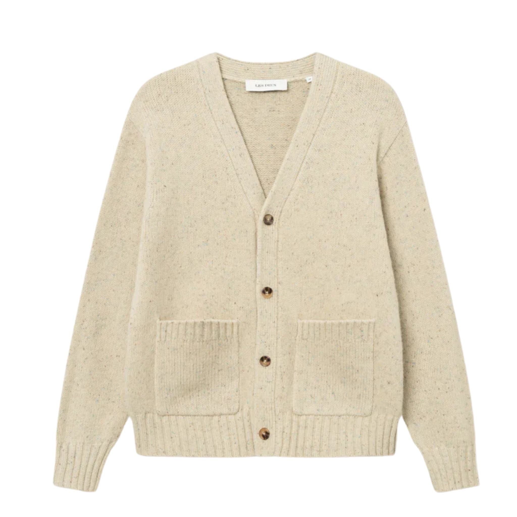 LES DEUX GARY FLECK WOOL CARDIGAN