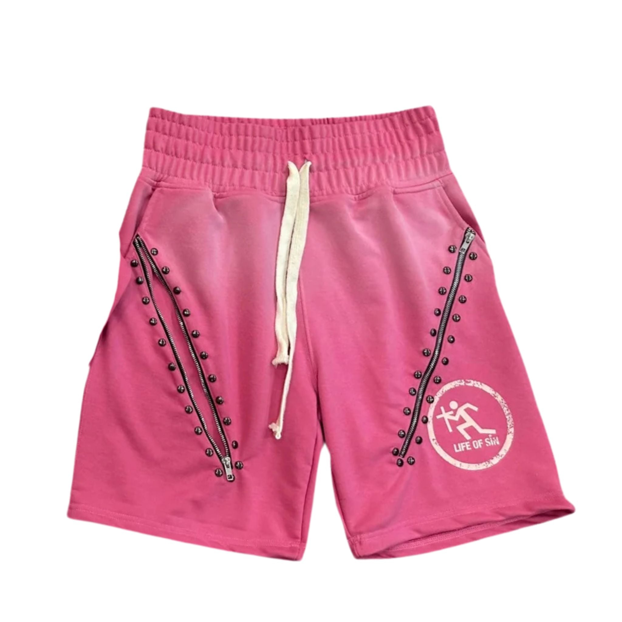 Life Of Sins Star Shorts - Washed Pink