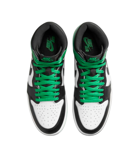 Air Jordan 1 High Black and Lucky Green