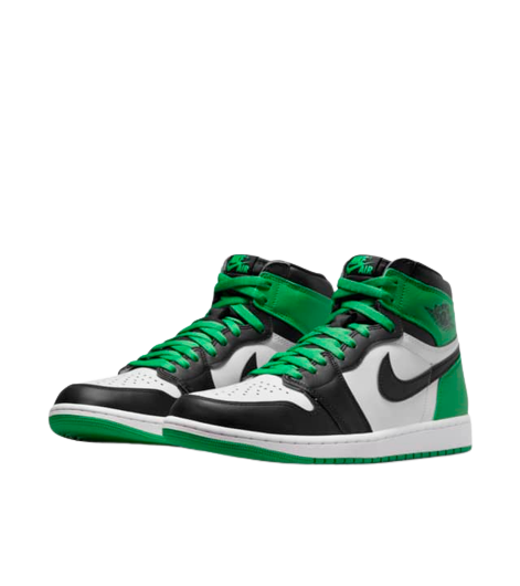 Air Jordan 1 High Black and Lucky Green