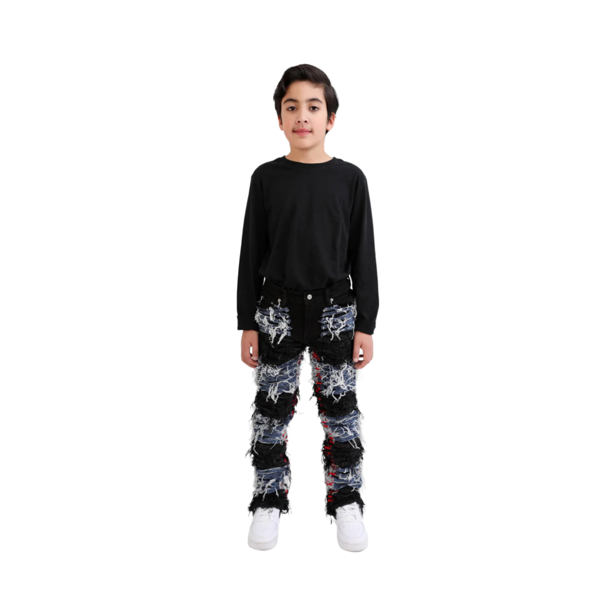 VALABASAS VPLAY KIDS JEANS 'IRONIC' BLACK/BLUE