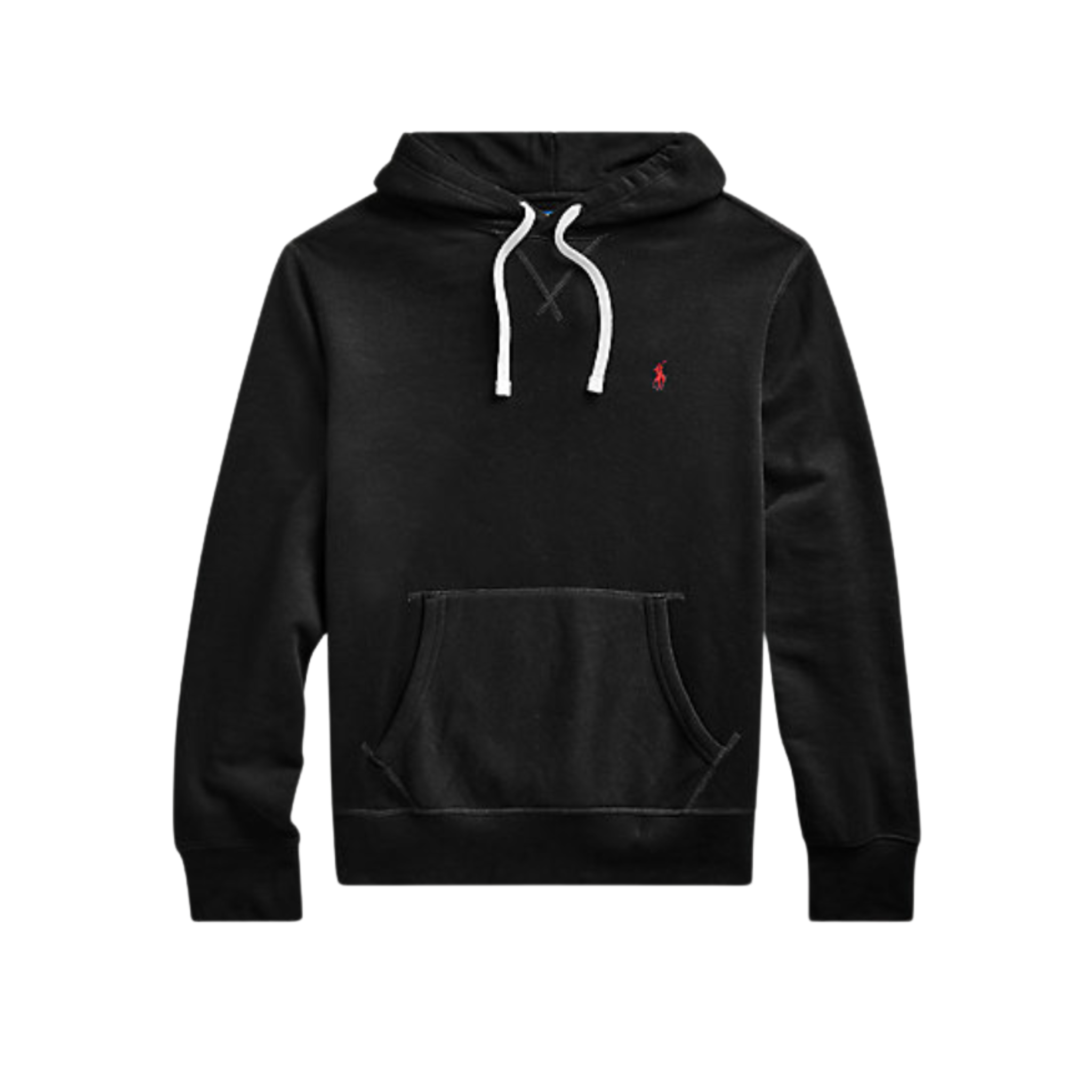 RALPH LAUREN FLEECE PULLOVER HOODIE 'BLACK'